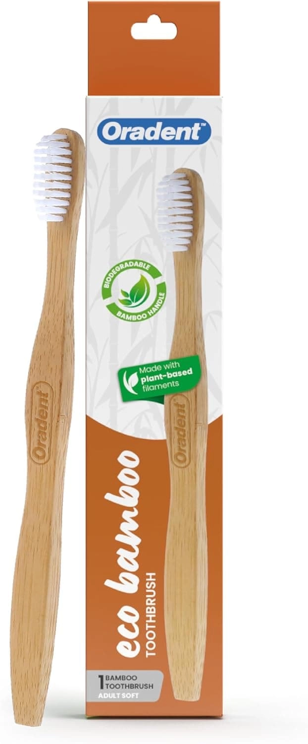 Nutripharm LLC Eco Adult Bamboo Toothbrush - Soft White Biodegradable Handle