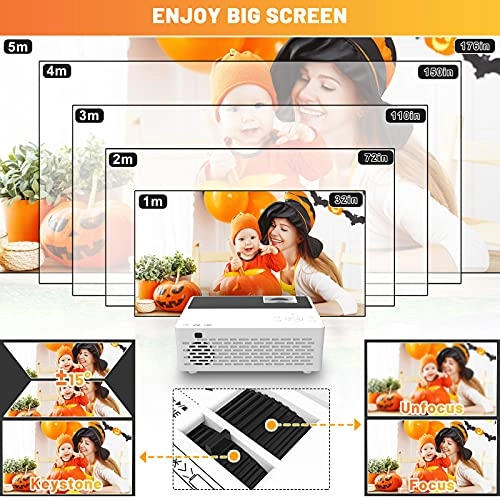 Mini Projector - 6500 Lumens 1280 x 720