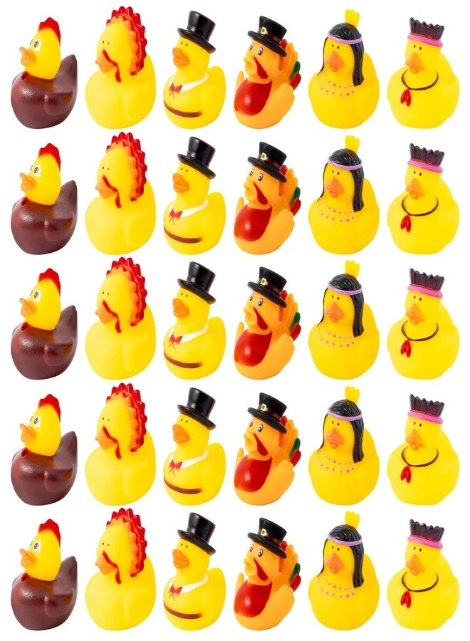 Haooryx Thanksgiving Rubber Duck Toys - 30pcs Assorted