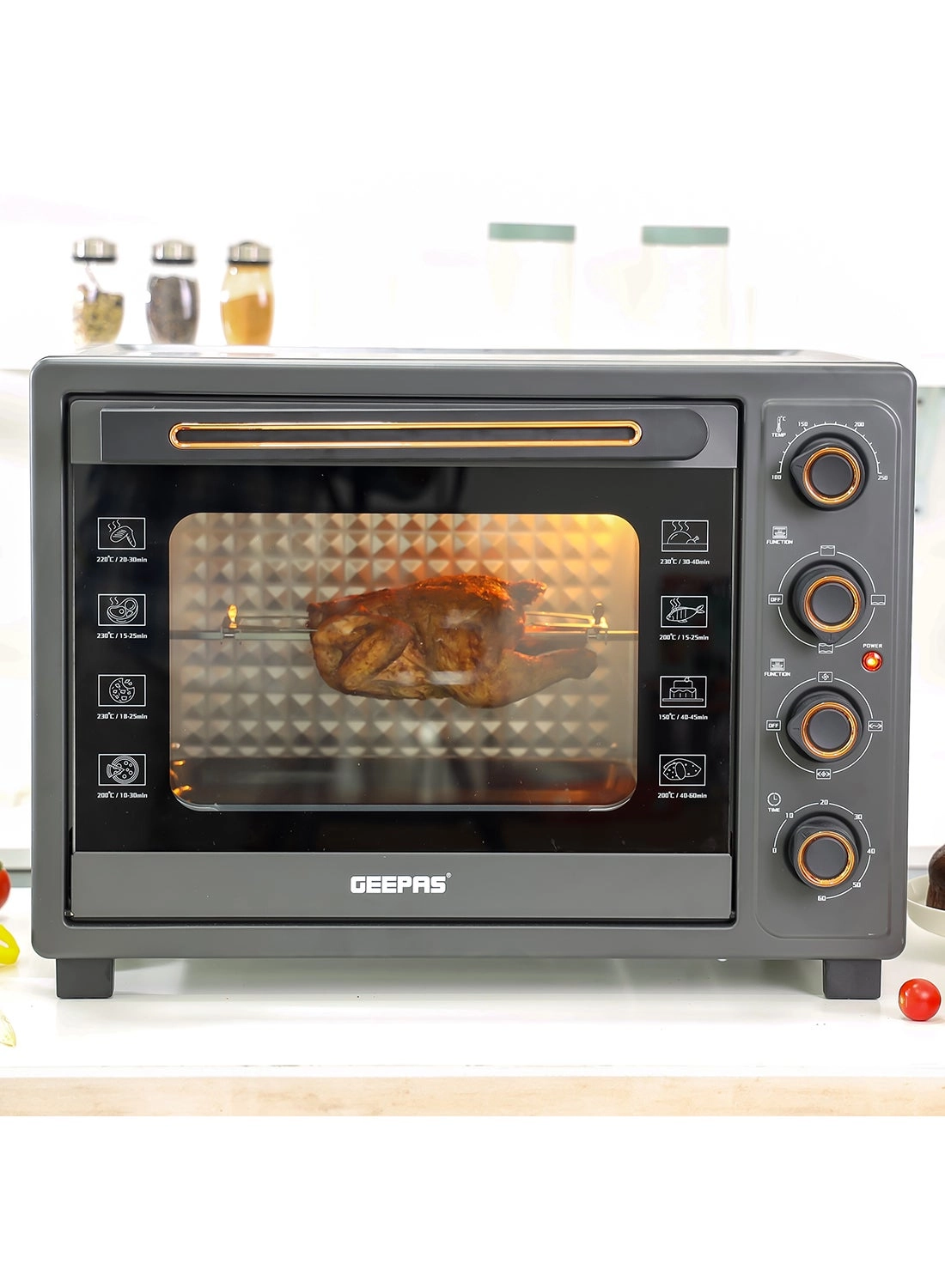 GEEPAS GO34060 Electric Oven - Convection Rotisserie