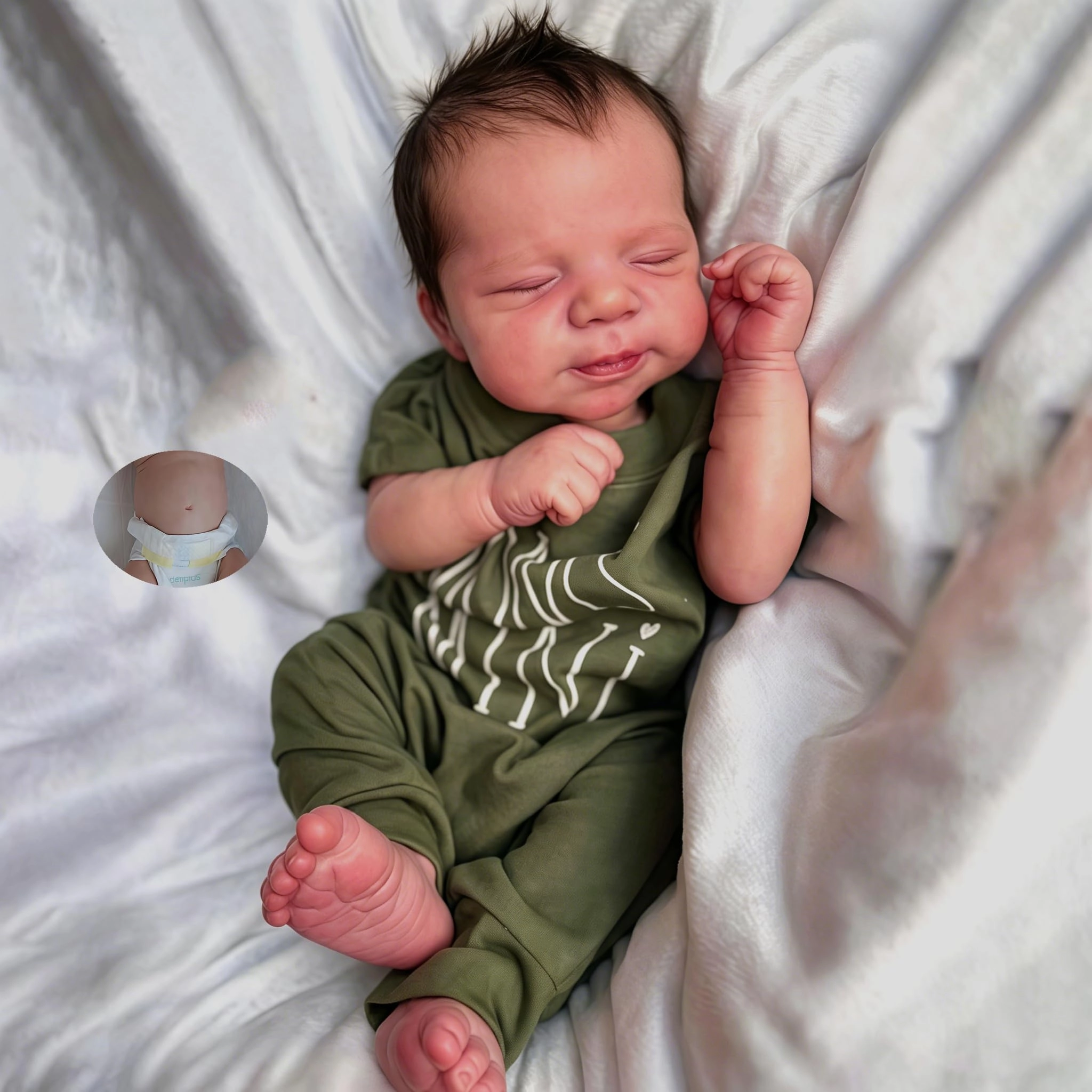 Reborn Baby Doll - 20 inches Vinyl Black Ages 3+