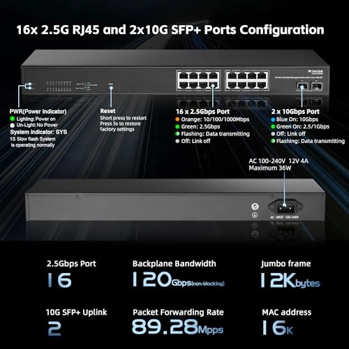16*2.5G Managed 16-Ports