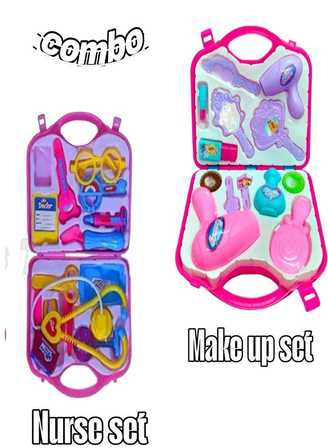 Girls Mack up and Nurse Play Set Combo Pack