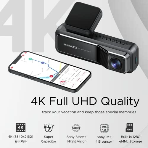 Dash Cam Dual 2160 X 1440 pixels