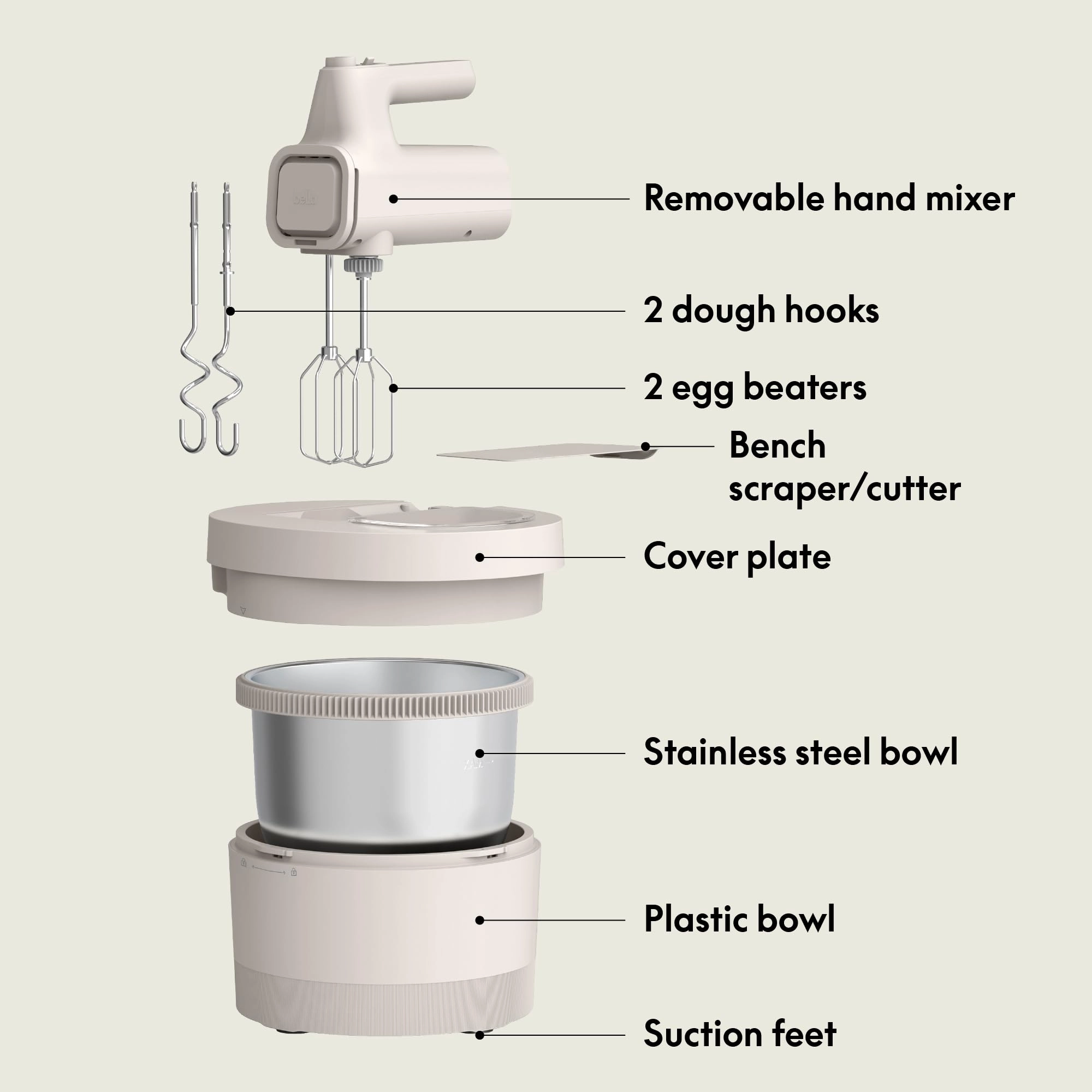 Hand Mixer - 3.5 Quarts 200 watts