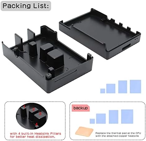 Raspberry Pi 4 Aluminum Case - Model B Passive Cooling