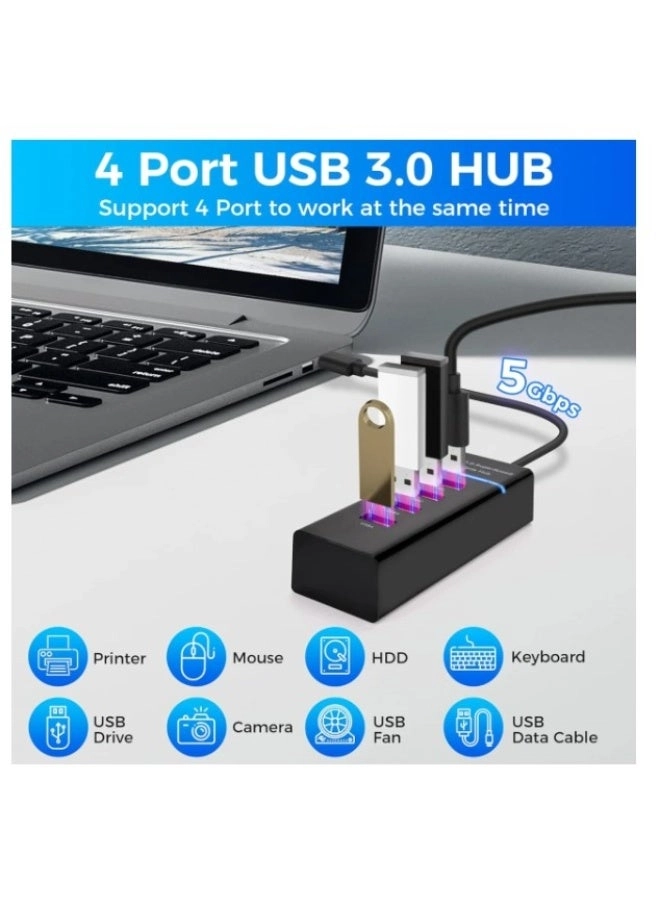 HI-U304 - USB 3.0 4 Port Individual Switches
