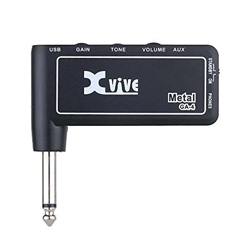 Guitar Plug Headphone Amp - Built-in Distortion Rechargeable lithium battery