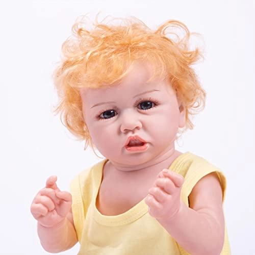 Reborn Baby Doll - 22 Inch Soft Vinyl Blonde Blue Eyes