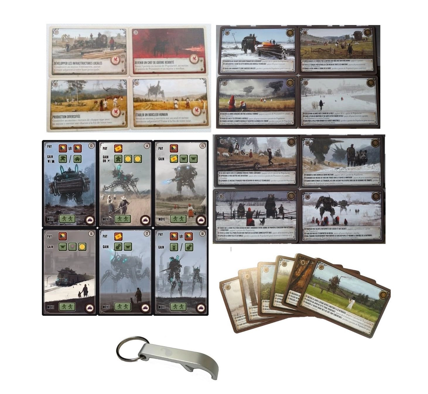 Blumie Shop Scythe Target Cards - 13-18 6 cards + Scythe Meetings - 29-42 14 cards + Scythe Factories - 24-27 4 cards + Decap - 1