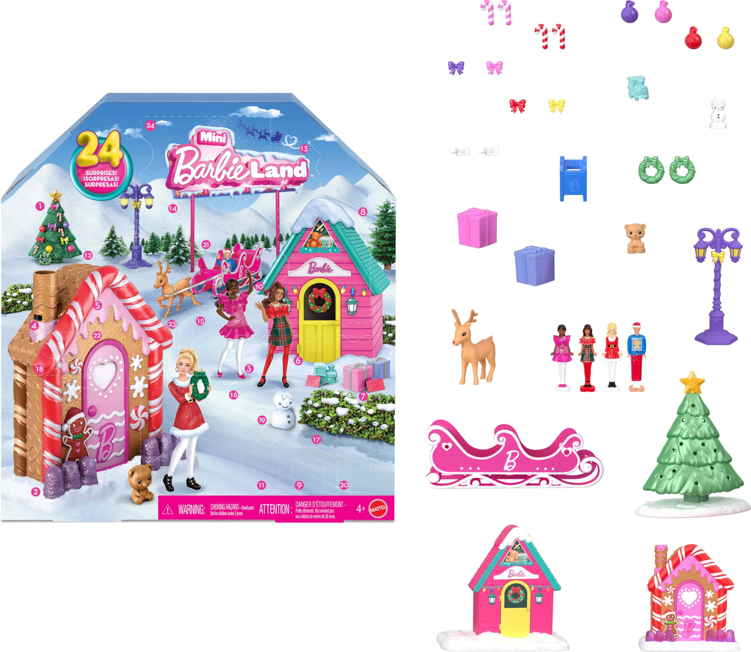 Barbie Mini Land Advent Calendar - 1.5" Dolls 24 Days of Surprises
