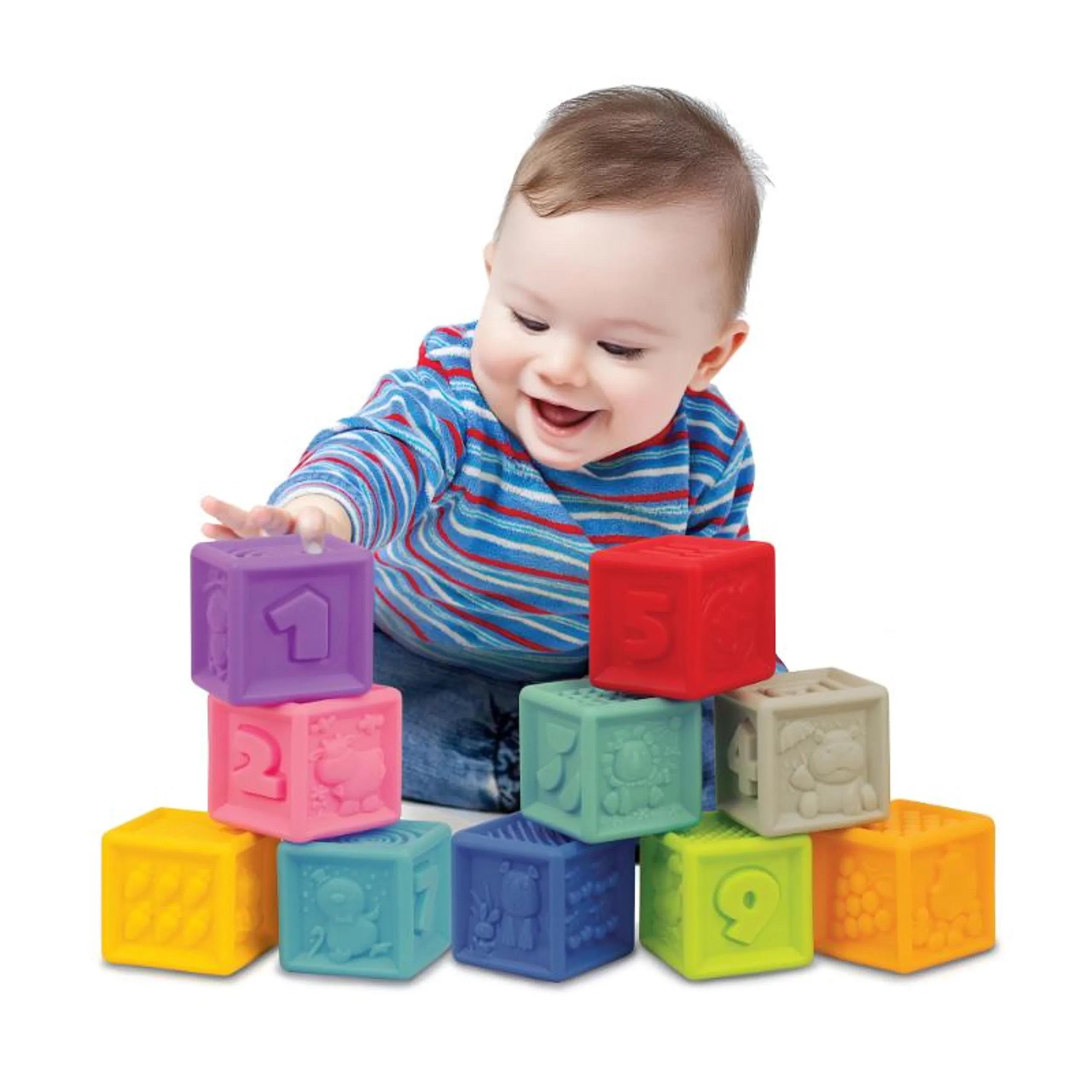 Soft And Squeezy Builder Blocks - 10 pcs