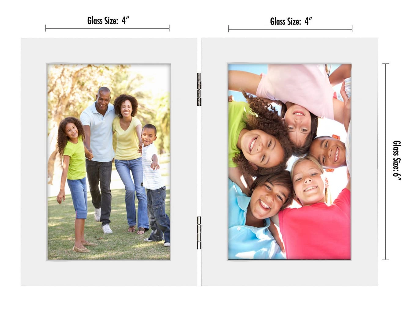 Hinged Double Picture Frame - 4X6 2