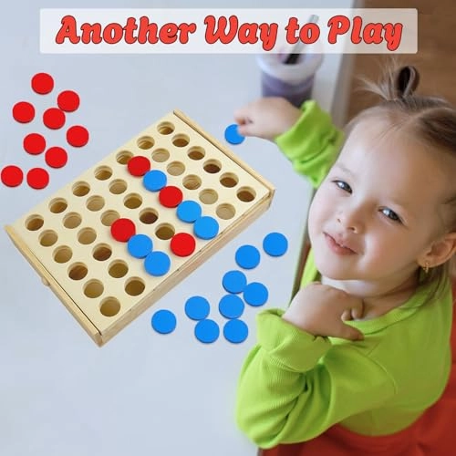 4 in a Row - Wooden Red