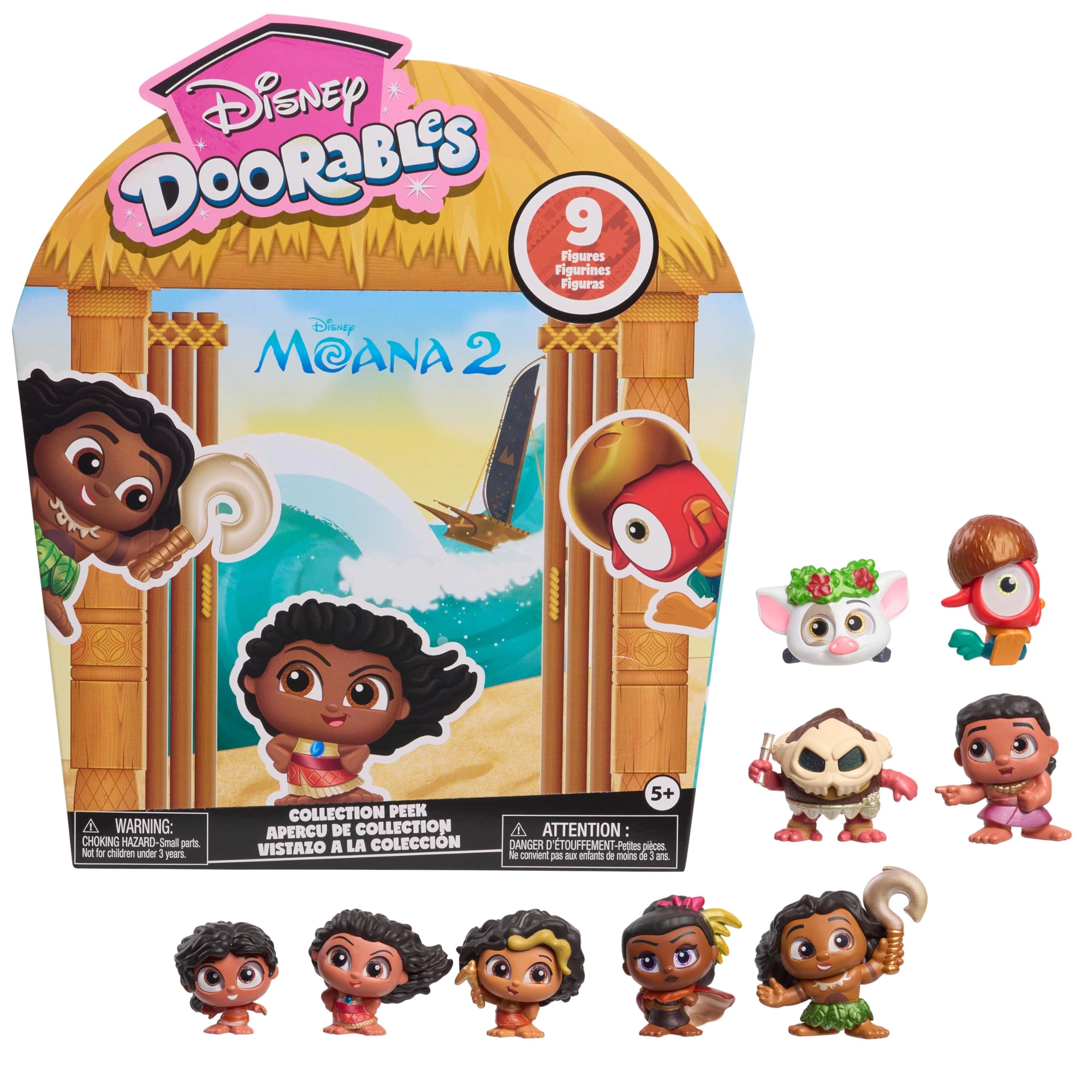 Just Play Disney Doorables Moana 2 Collection Peek - (50063) 9 pcs