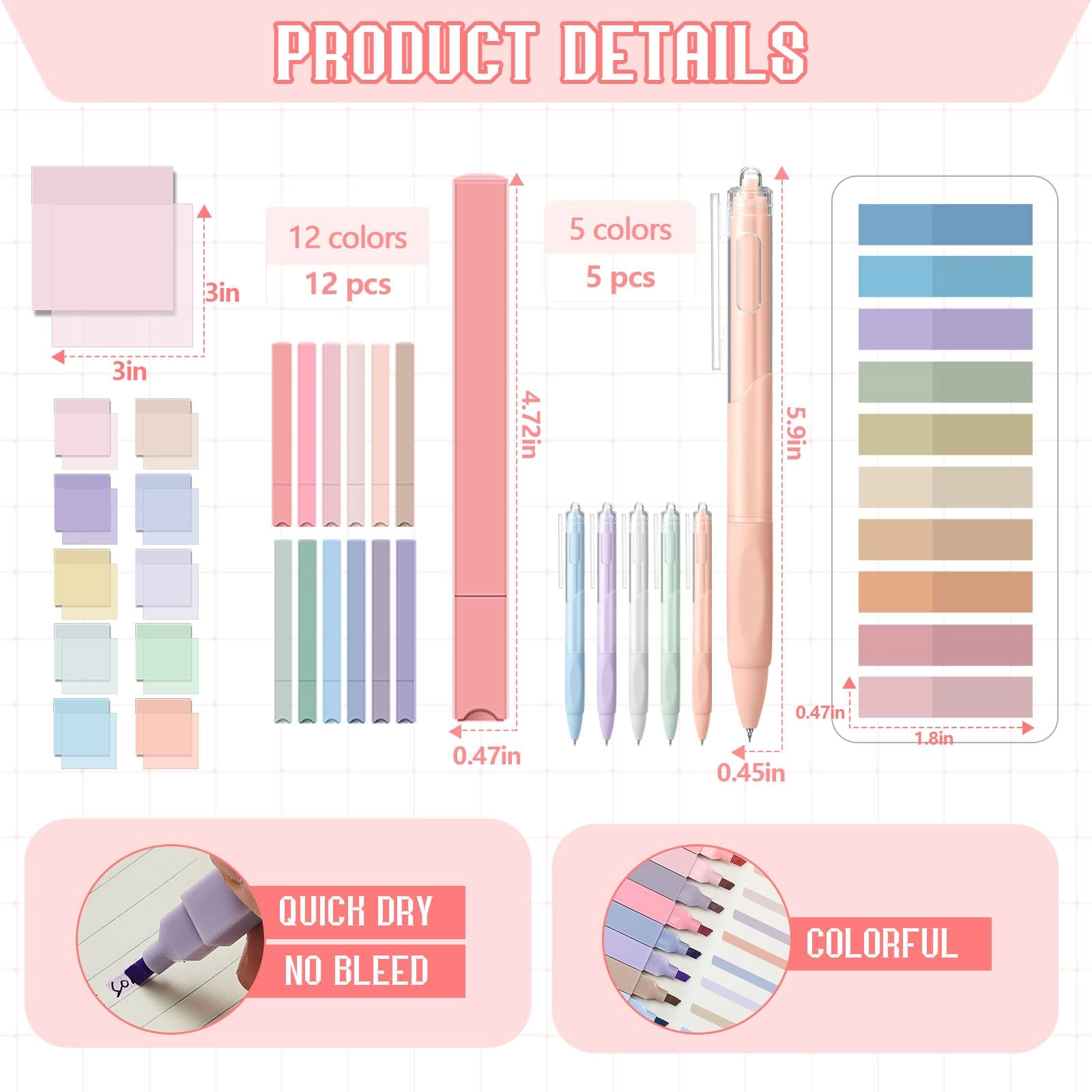 Aesthetic Book Annotation Kit - 39 Pcs