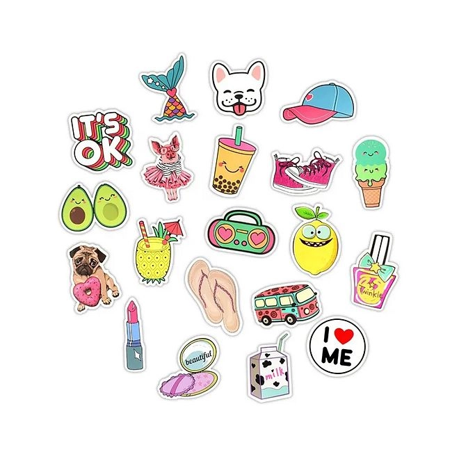 Waterproof Beach Style Stickers - 50pcs