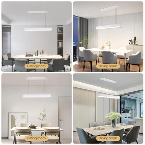 Round LED Chandelier - 3000K–6000K Dimmable