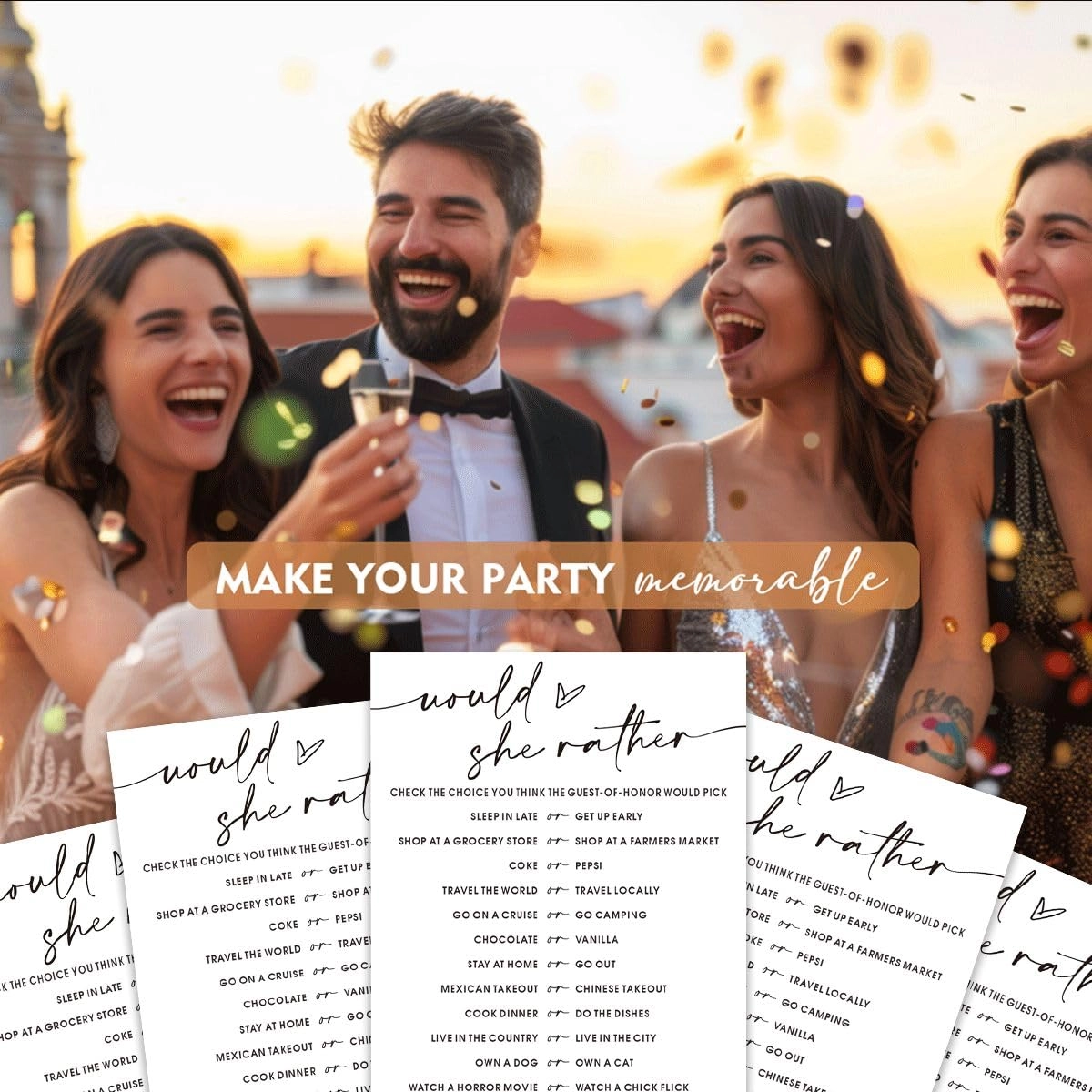 Bridal Shower Bingo - 25 pieces Unisex-Adults