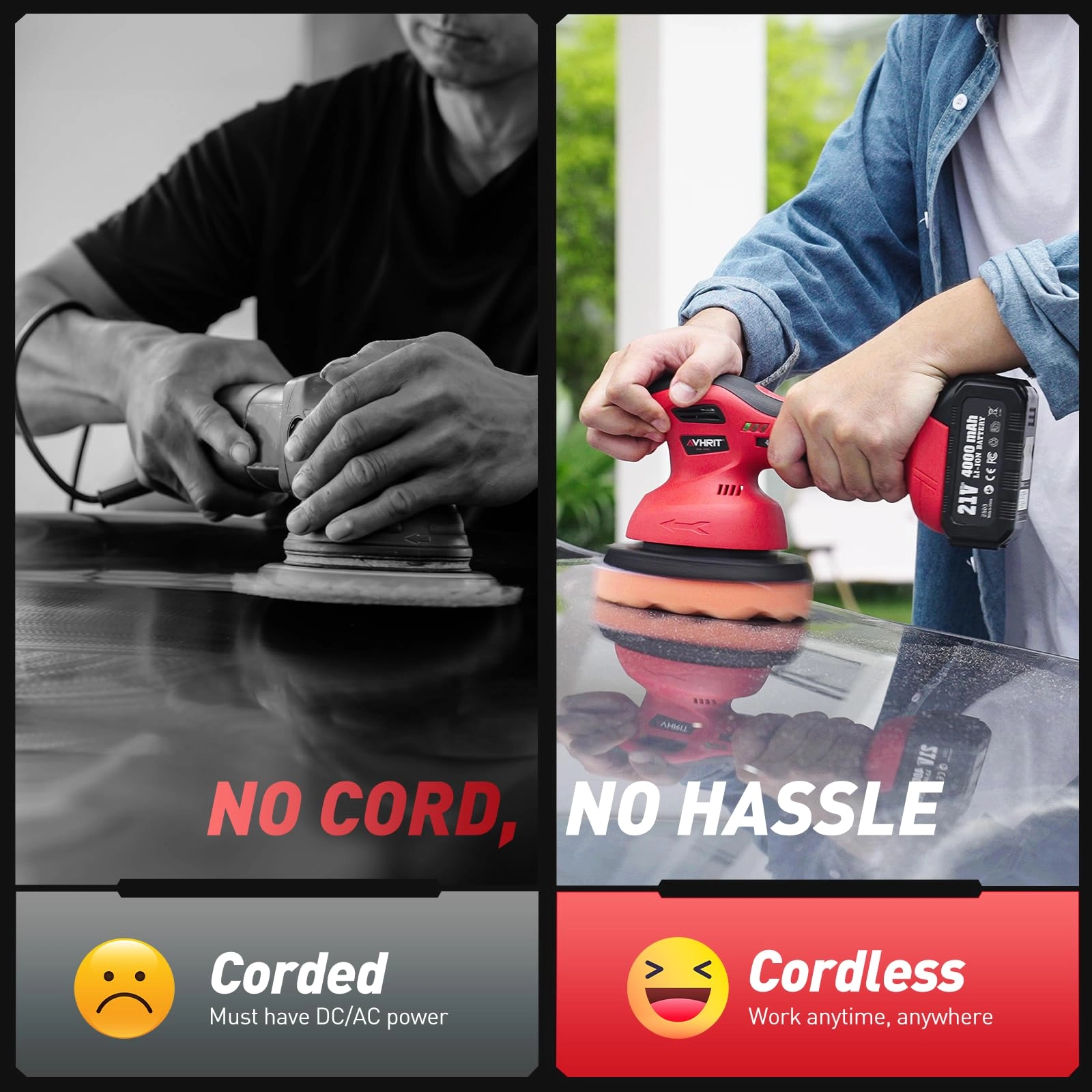 Cordless Car Buffer Polisher - 6 Inch