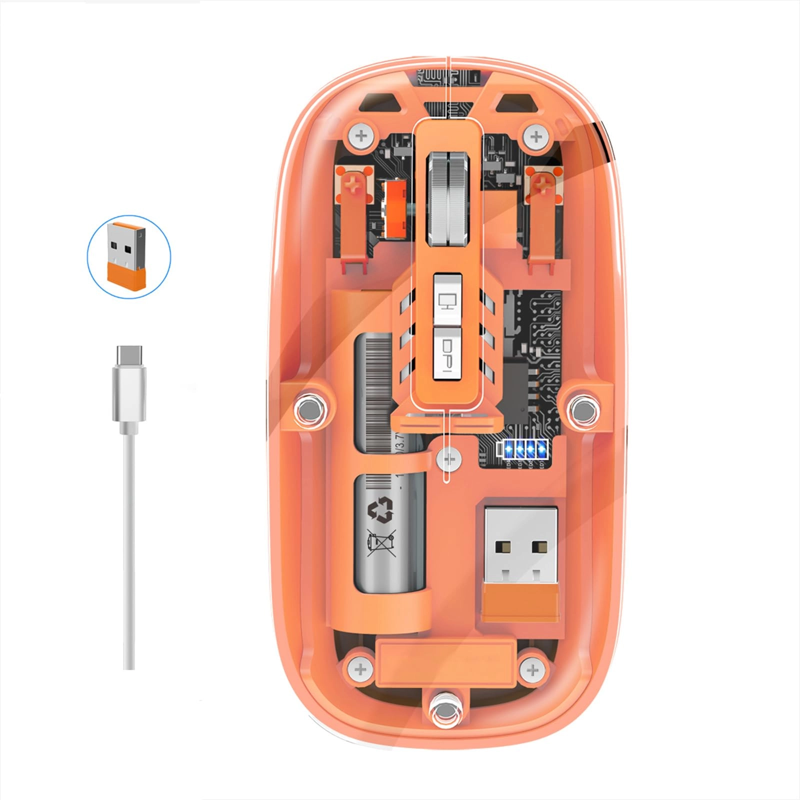 Transparent Magnetic Mouse - Wireless