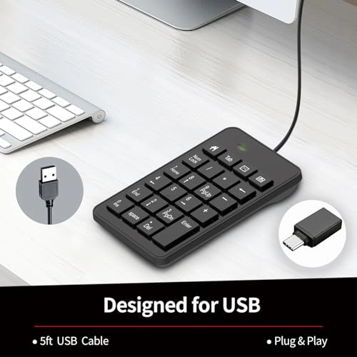Wired Number Pad - 23 Key Typec USB