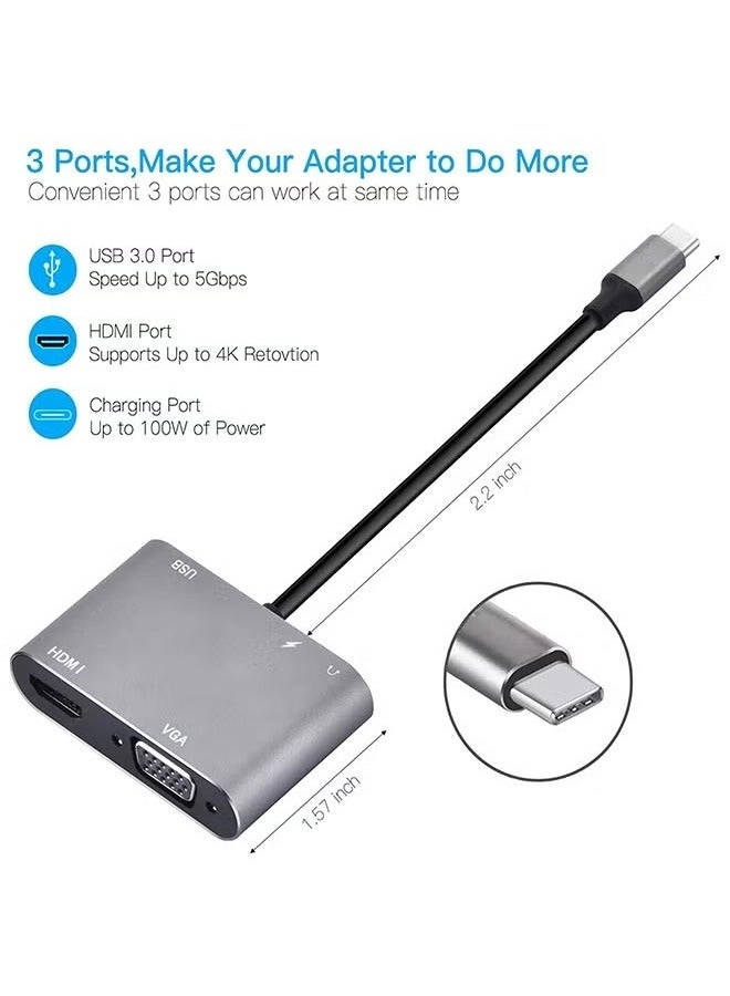 USB C Hub Adapter - USB 3.0 4k*2k,30HZ