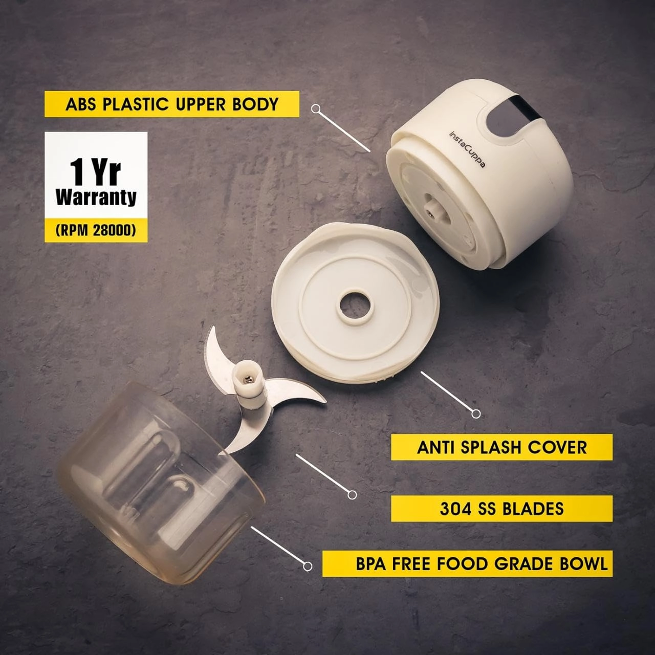 Mini Electric Chopper - 250 ML USB-C