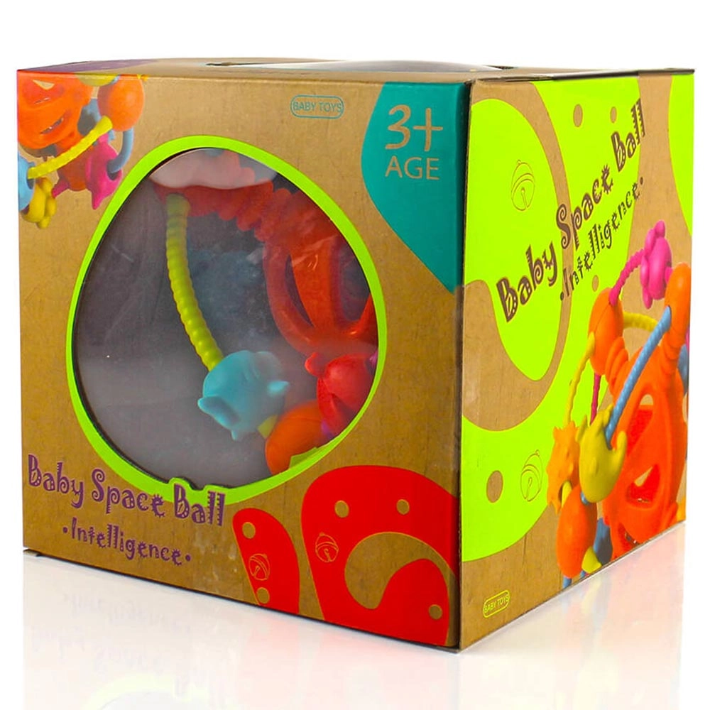 Teether Ball With Bells - plastic silicone