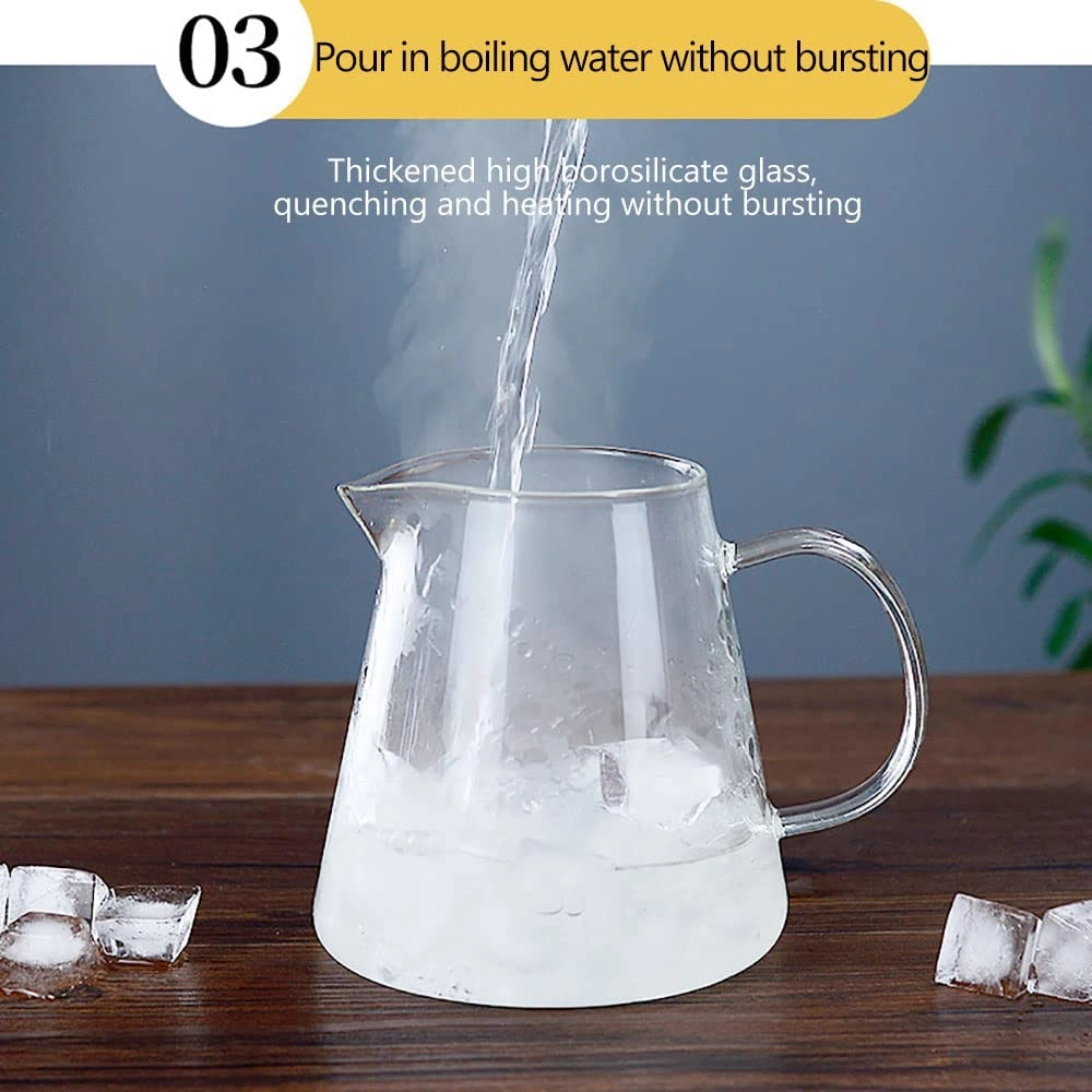 Glass Teapot - High borosilicate glass + 304 stainless steel filter 950ml