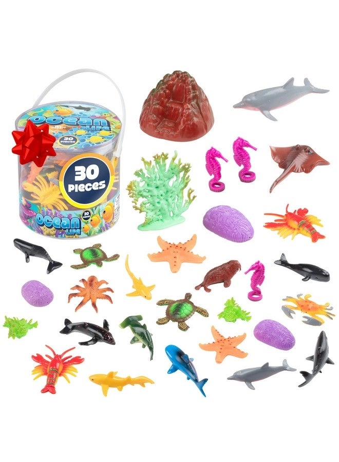 SCS Direct Ocean Life Sea & Animal Toy Action Figure - 30pc Bucket Set