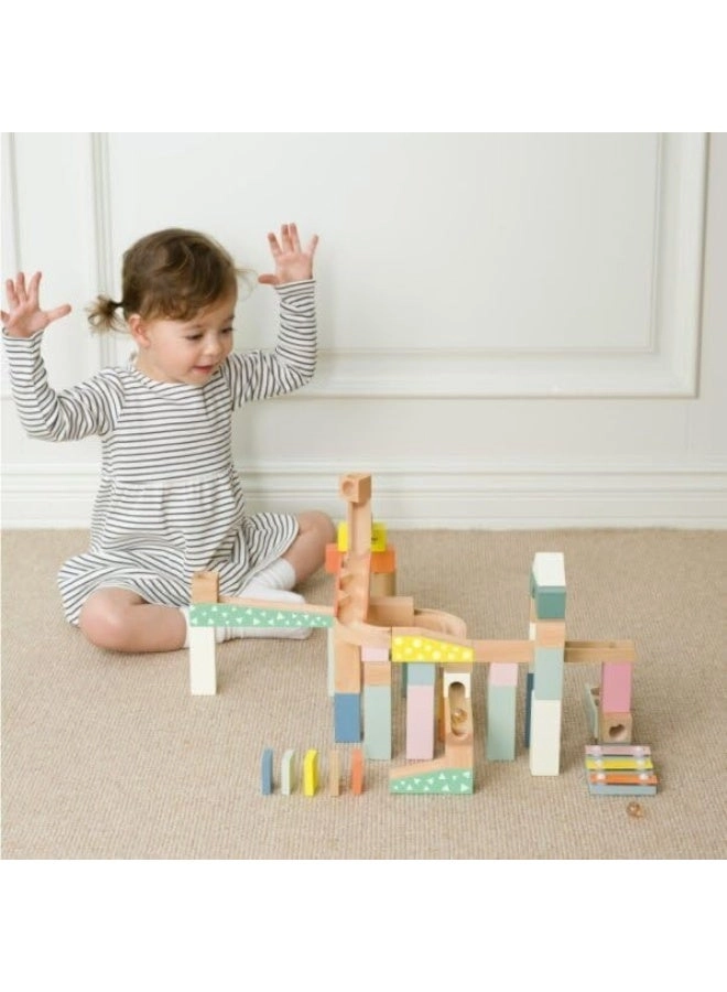 Wooden Marble Maze Blocks - Wood Construction Multi color