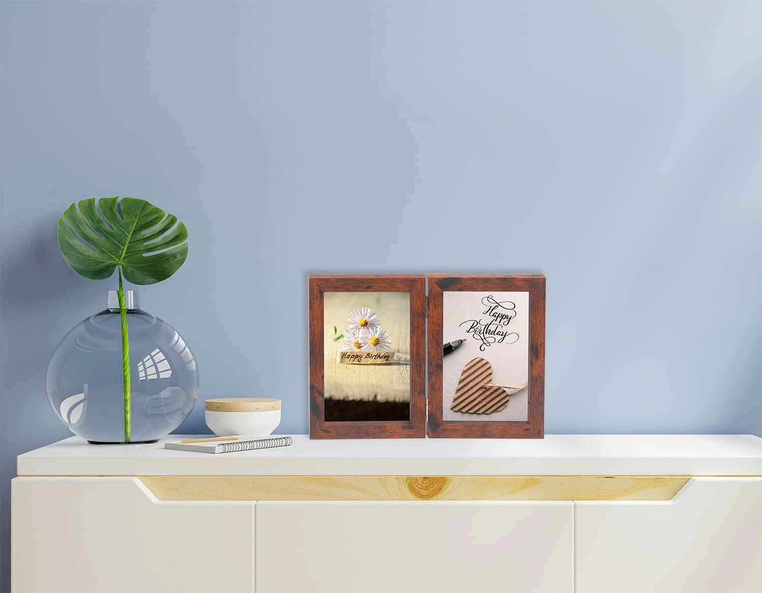 Hinged Double Photo Frame - 4x6'' 2