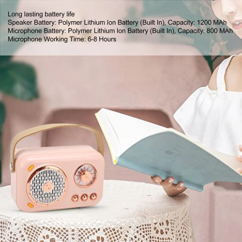 Retro Bluetooth Karaoke Machine - 1 Microphone 5W