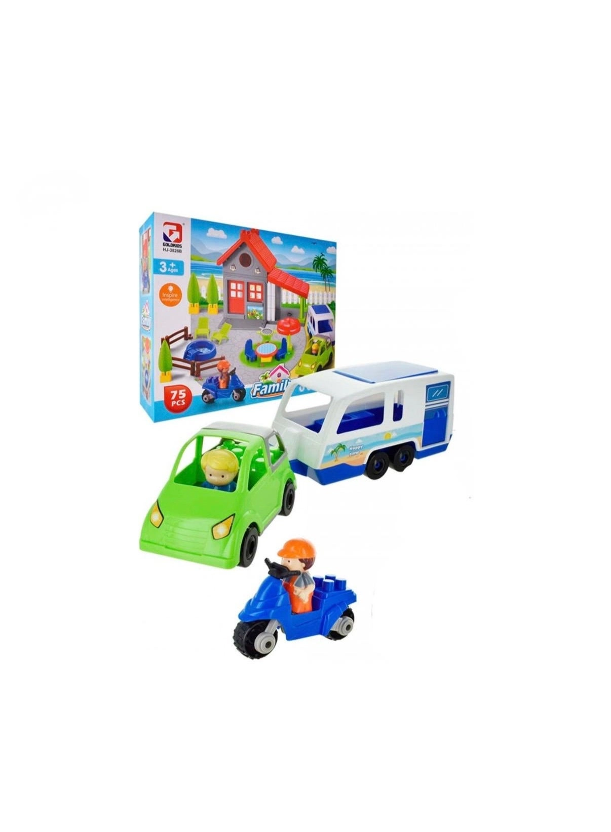 Family Home Building Blocks Playset - 75 pcs