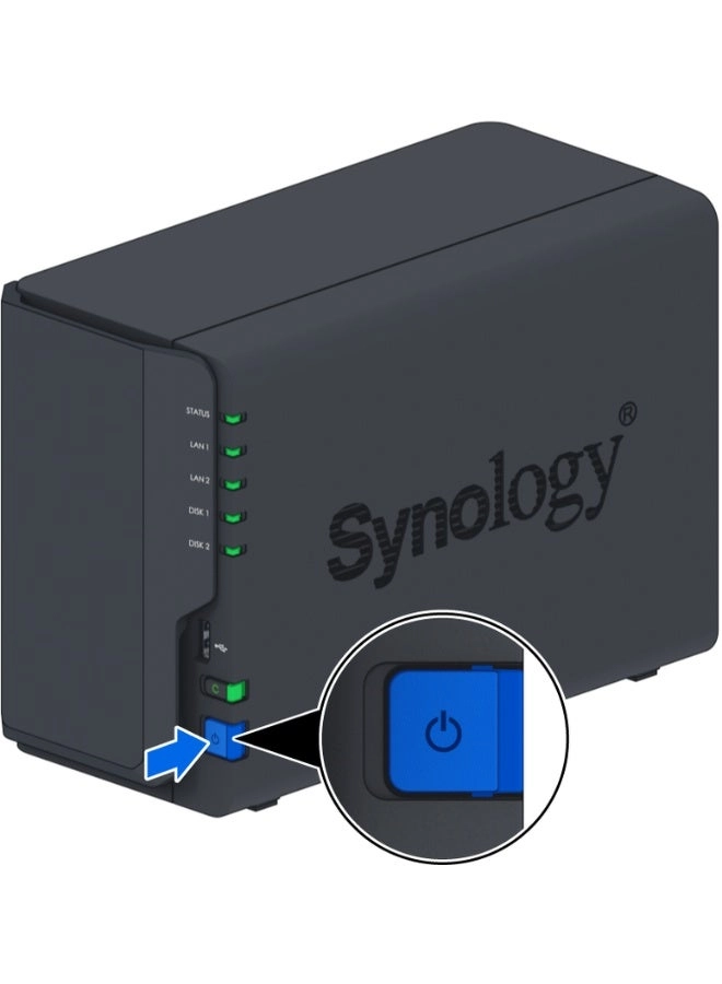 DS225+ 2-Bay 40TB