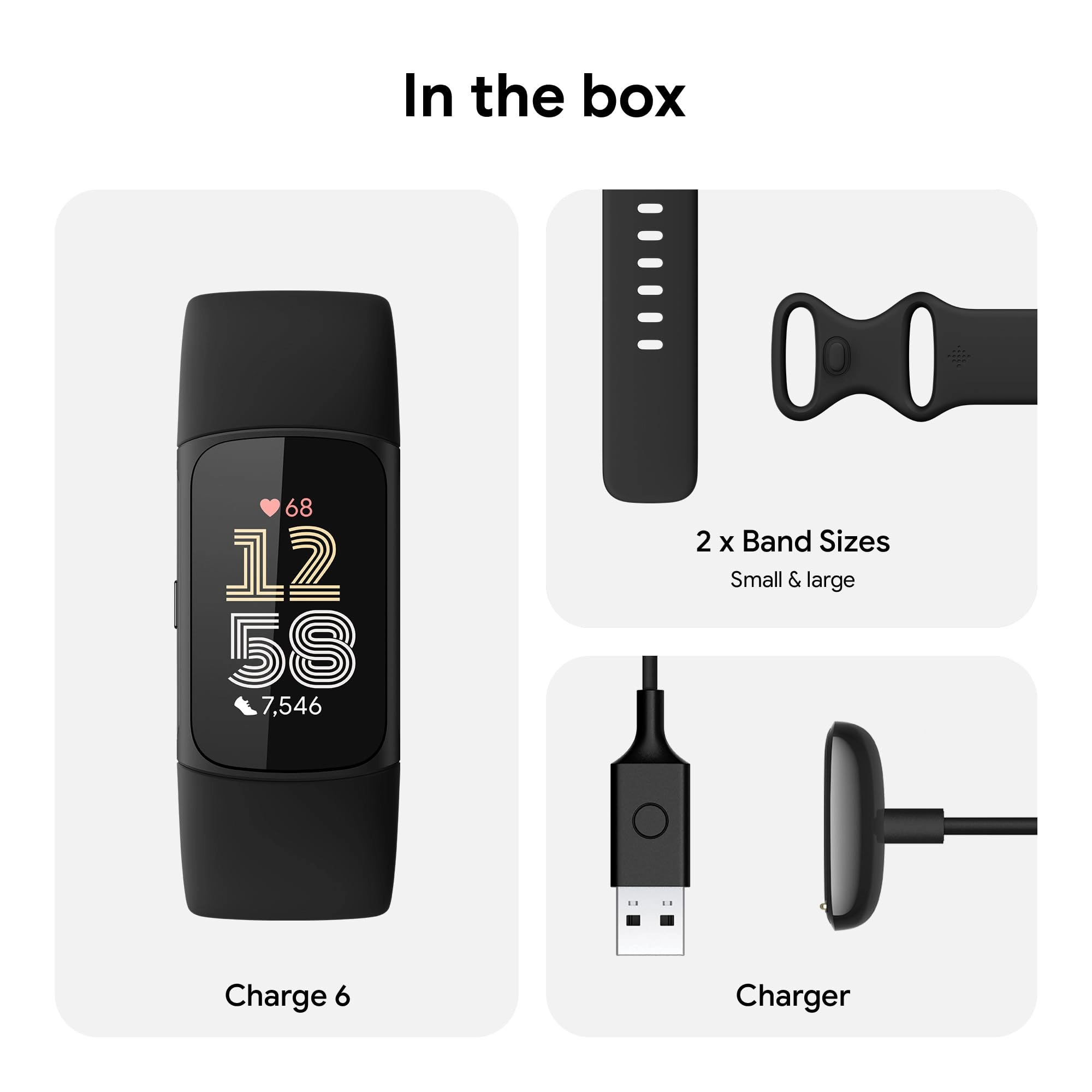 Charge 6 - One Size (S & L Bands Included)