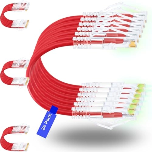 Patch Cables Cat6 Cat6a - 2ft 24 Pack 10G