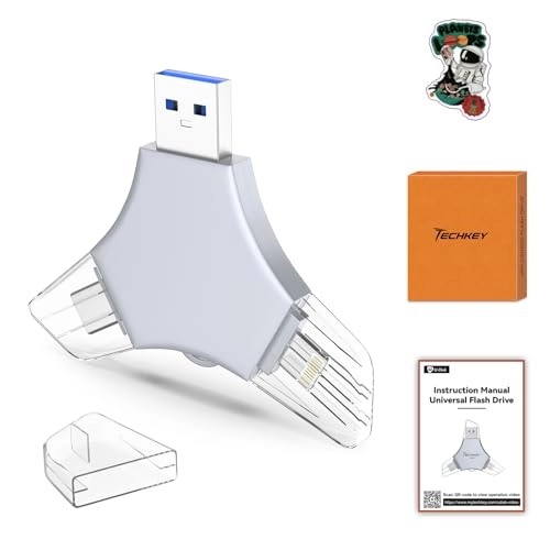 USB 3.0 Flash Drive - USB/Lightning/Type C 64GB