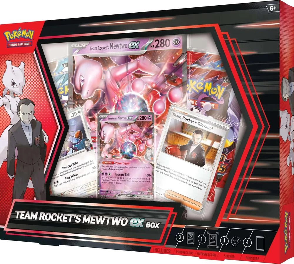 Pokémon Destined Rivals Mewtwo ex Box - Foil promo Mewtwo ex 4 booster packs