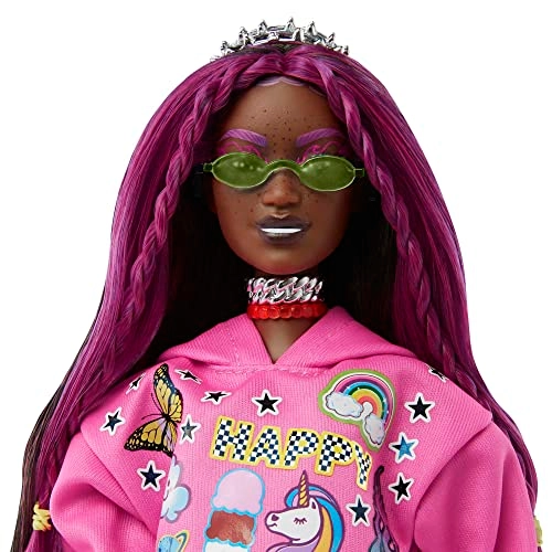 Barbie Extra - Pet Panda Pink-Streaked Brunette Hair