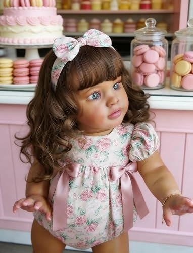 Pippa Reborn Baby Doll - 26 inch Cotton Vinyl Hand-rooted Curly Hair Ages 3+