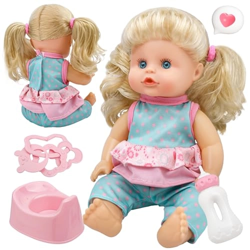 SMILESSKIDDO Baby Doll - 12 inch Soft Vinyl Interactive Talking
