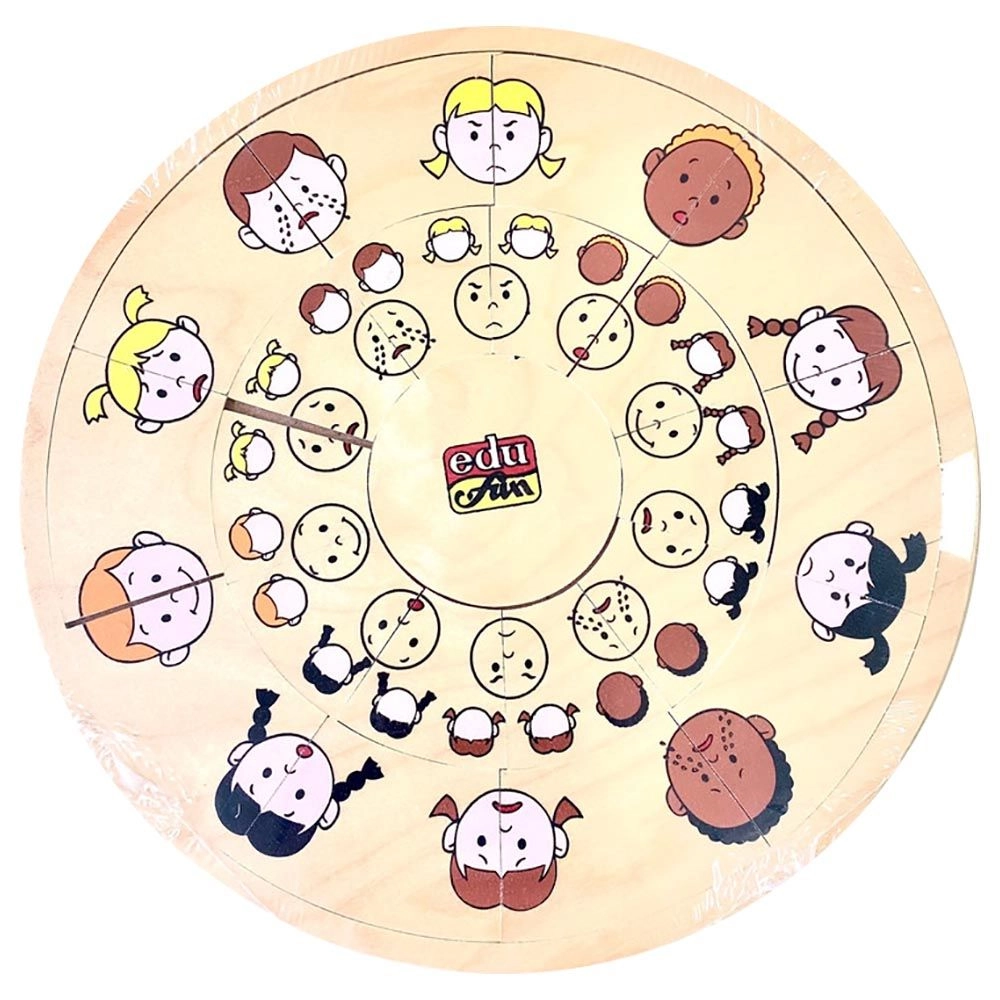 Edu Fun Circle Matching Board Puzzle - Emotions - Suitable for 2 years and above