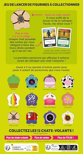 Cats - Flys - Card Game - Pack of 2 (French)