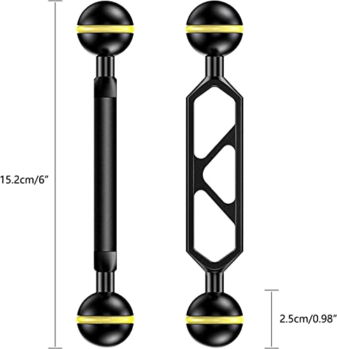 Seafrogs Double 1" Ball Arm - 5" Aluminum