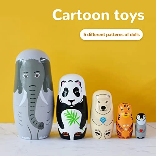 Animal Nesting Dolls - 5 Layers Handmade