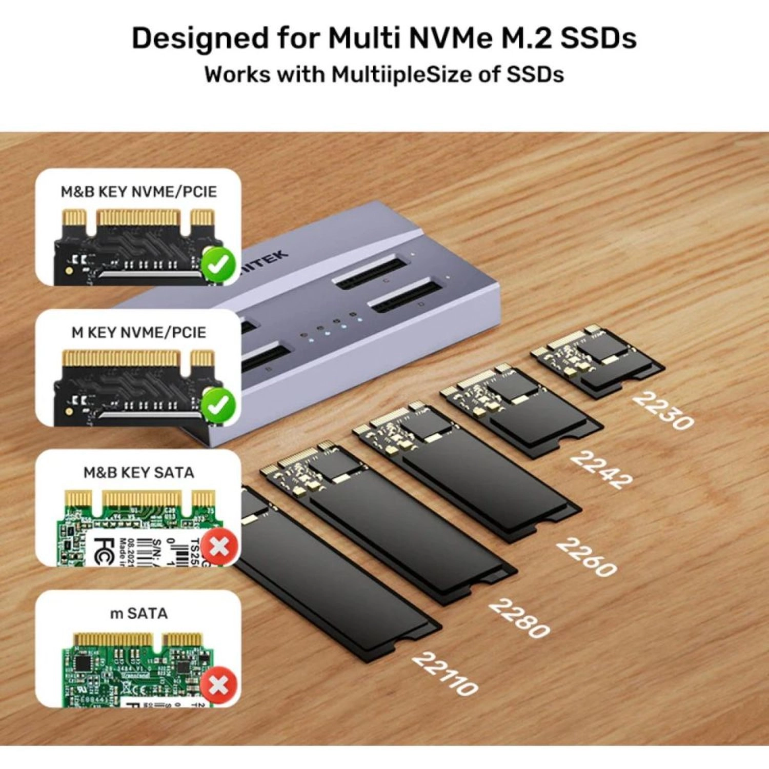 USB4 4-Bay M.2 SSD Docking Station - 4