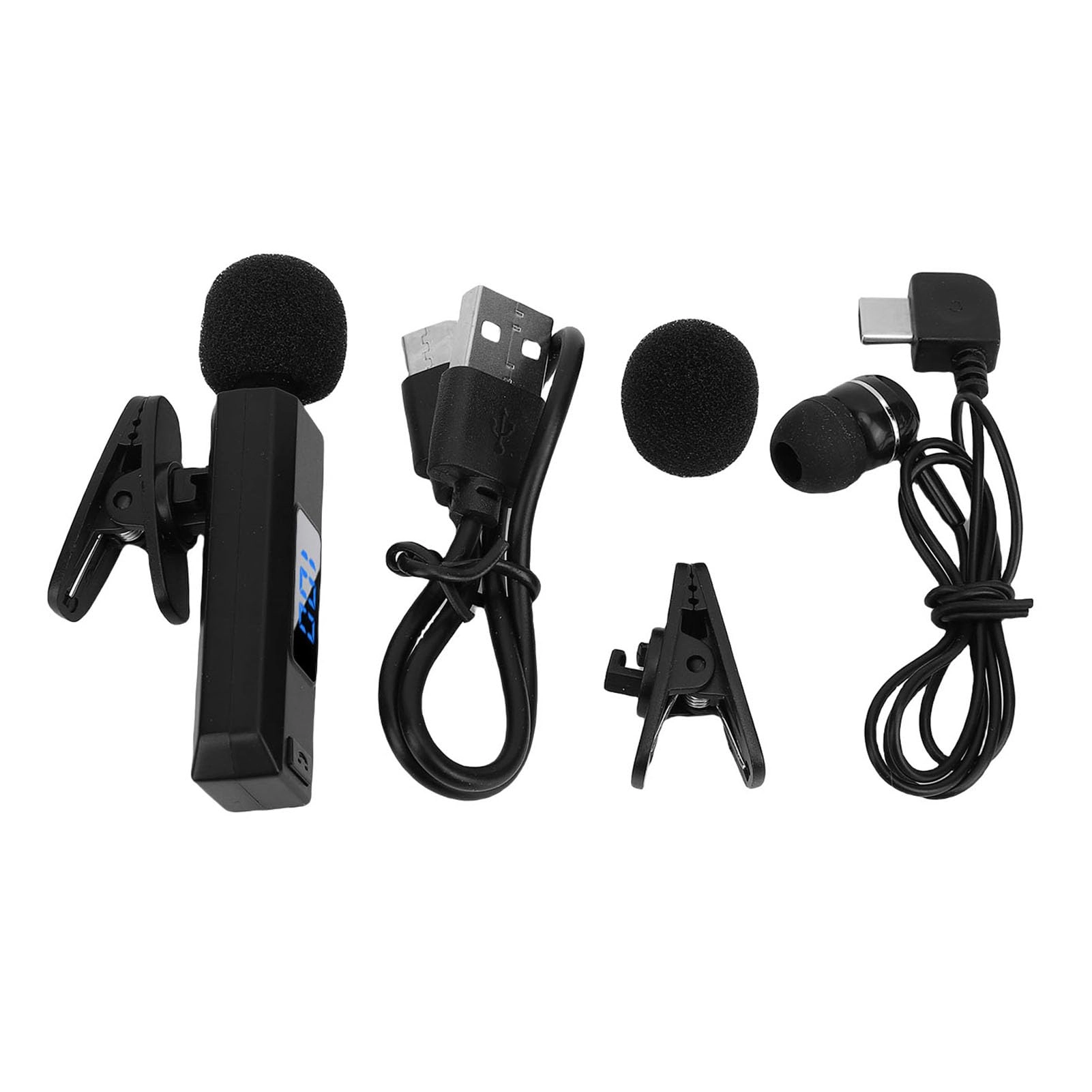 ASHATA Wireless Mini Lavalier Lapel Microphone Wireless Microphone