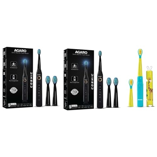 COSMIC Sonic - Pack of 2 6 Brush Heads + Rex Sonic - For Kids 2 Brush Heads